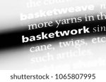 Small photo of basketwork word in a dictionary. basketwork concept.