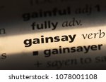 Small photo of gainsay word in a dictionary. gainsay concept