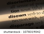 Small photo of disown word in a dictionary. disown concept