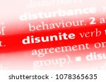 Small photo of disunite word in a dictionary. disunite concept