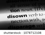 Small photo of disown word in a dictionary. disown concept