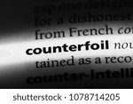 Small photo of counterfoil word in a dictionary. counterfoil concept