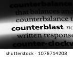 Small photo of counterblast word in a dictionary. counterblast concept