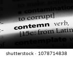 Small photo of contemn word in a dictionary. contemn concept