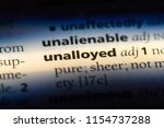 Small photo of unalloyed word in a dictionary. unalloyed concept.