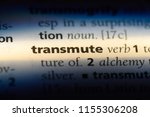 Small photo of transmute word in a dictionary. transmute concept.