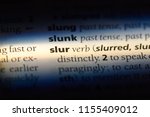 Small photo of slur word in a dictionary. slur concept.