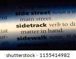 Small photo of sidetrack word in a dictionary. sidetrack concept.