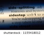 Small photo of sidestep word in a dictionary. sidestep concept.