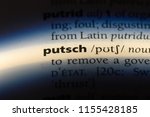 Small photo of putsch word in a dictionary. putsch concept.