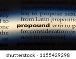 Small photo of propound word in a dictionary. propound concept.