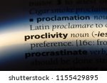 Small photo of proclivity word in a dictionary. proclivity concept.