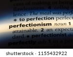 perfectionism word in a dictionary. perfectionism concept.