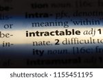 Small photo of intractable word in a dictionary. intractable concept.