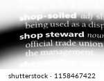 Small photo of shop steward word in a dictionary. shop steward concept.
