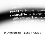 Small photo of reshuffle word in a dictionary. reshuffle concept.