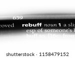 Small photo of rebuff word in a dictionary. rebuff concept.