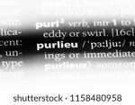 Small photo of purlieu word in a dictionary. purlieu concept.