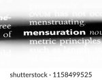 Small photo of mensuration word in a dictionary. mensuration concept.