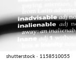 Small photo of inalienable word in a dictionary. inalienable concept.