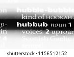Small photo of hubbub word in a dictionary. hubbub concept.