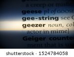 Small photo of geezer word in a dictionary. geezer concept, definition.