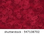 abstract red hearts bokeh... | Shutterstock . vector #547138702