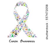 cancer awareness various color... | Shutterstock .eps vector #557472058