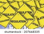 Regulation written on multiple road sign