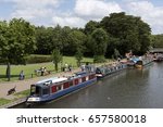 Small photo of Newbury Berkshire UK 11th June 2017 Boaters Christan Fellowship Boats of Hope on a weekend mission along the Kennet and Avon Canal at Newbury in Berkshire England.