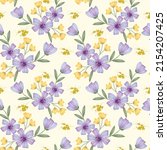 watercolor flowers vector... | Shutterstock .eps vector #2154207425