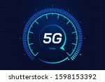 5g network wireless technology. ... | Shutterstock .eps vector #1598153392