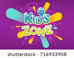 kids zone colorful banner.... | Shutterstock .eps vector #716933908