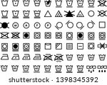 laundry care symbol icons set... | Shutterstock .eps vector #1398345392