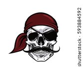 Pirate Head Skull Mascot Vector ...