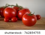Ripe Tomato Close Up On A...