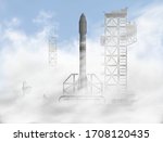 space rocket day start in the... | Shutterstock .eps vector #1708120435