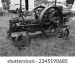 Small photo of 24th June 2023- A vintage Walsh Clark Victoria Oil Engine on display at a classic vehicle show in Pontarcothi, Carmarthenshire, Wales, UK.