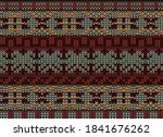 fair isle knitted colorful... | Shutterstock .eps vector #1841676262