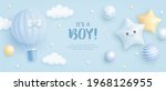 baby shower horizontal banner... | Shutterstock .eps vector #1968126955