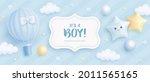 baby shower horizontal banner... | Shutterstock .eps vector #2011565165
