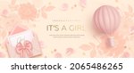 baby shower horizontal banner... | Shutterstock .eps vector #2065486265