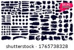 big collection of black paint ... | Shutterstock .eps vector #1765738328