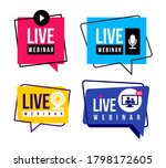 set of live webinar colored... | Shutterstock .eps vector #1798172605