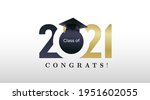 class of 2021 graduation with... | Shutterstock .eps vector #1951602055