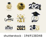 set of class of 2021 badges.... | Shutterstock .eps vector #1969138348