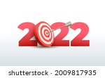 2022 new year realistic target... | Shutterstock .eps vector #2009817935