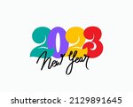 2023 logo for poster  card ... | Shutterstock .eps vector #2129891645