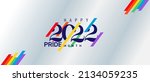 happy lgbtq 2022. pride symbol. ... | Shutterstock .eps vector #2134059235