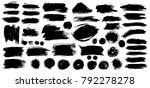 collection of black paint  ink... | Shutterstock .eps vector #792278278